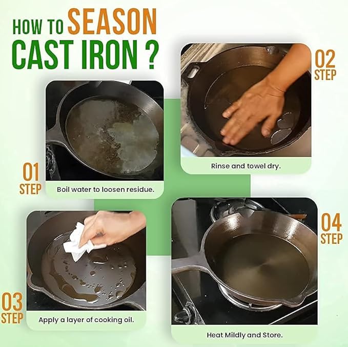 Pre-Seasoned Cast Iron Cookware Set | Paniyaram Pan (24 cm) with Tawa (28cm) | Kitchen Cookware Set Cast Iron Roti/Dosa Tawa Cast Iron Appe Pan