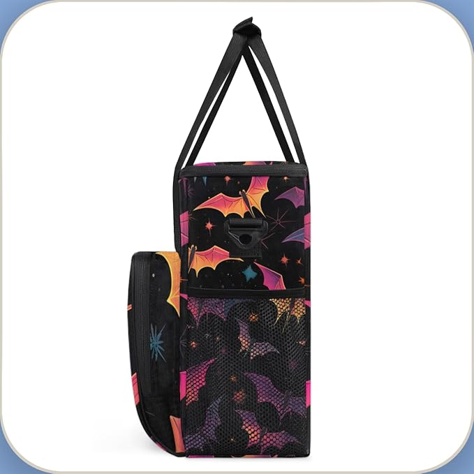 Gothic Bat Coffee Maker Carrying Bag Magic Bat Portable Travel Storage Tote Bag Compatible with K-Mini or K-Mini Plus Single Serve Coffee Brewer Carrying Case with Multiple Pockets &amp Shoulder St