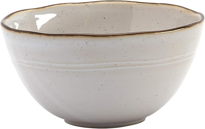 Tabletops Gallery Speckled Farmhouse Collection- Stoneware Dishes Service for 4 Dinner Salad Appetizer Dessert Plate Bowls 16 Piece Geneva Dinnerware Set