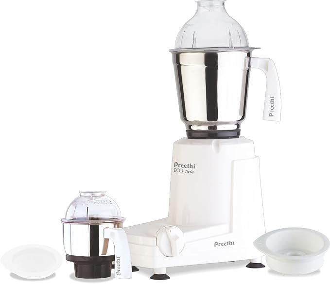 Preethi MG146 Eco Twin 2-Jar Mixer Grinder Medium White