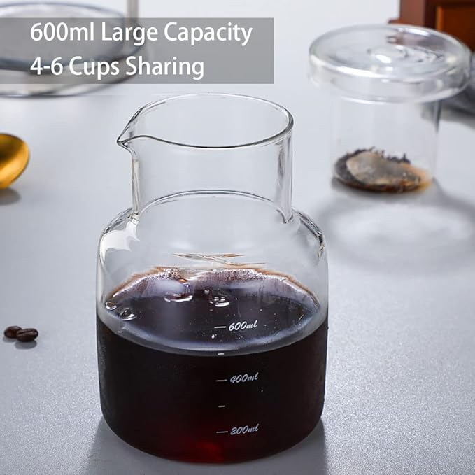 Ice Drip Coffee MakerPortable Cold Brew Coffee Machine Cold Brew Dripper Coffee Maker 600ml Cold Brew Tower for Home Office