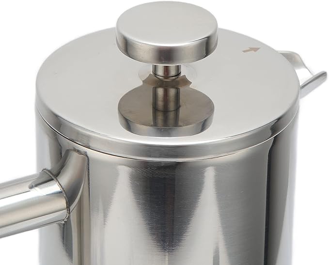 1000ML French Press Coffee Maker Stainless Steel Coffee Pot with Cool Touch Handle Large Capacity Hand Brewed Coffee Tea Maker for Home and French