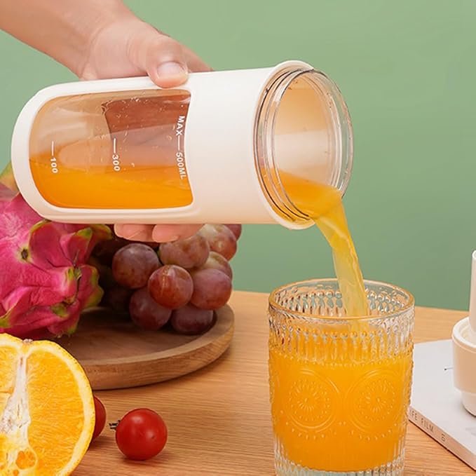 500ML Portable Blender Electric Juicers Fruit Mixers USB Rechargeable Smoothie Mini Blender Personal Juicer 10 Cutter Easy Install Easy to Use