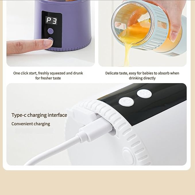 Multifuntional ABS Juices Maker with 7.4V Motor Technology Texture Perfect for Hard Soft Fruit Quick Extraction Practical Juicer Machine