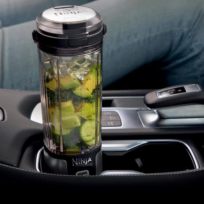 Ninja BC151BK Blast Portable Blender Cordless 18oz. Vessel Personal Blender-for Shakes &amp Smoothies BPA Free Leakproof-Lid &amp Sip Spout USB-C Rechargeable Dishwasher Safe Parts Black (Re