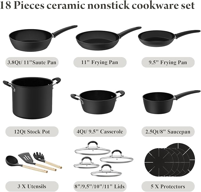 24pcs set cream white+18pcs set black