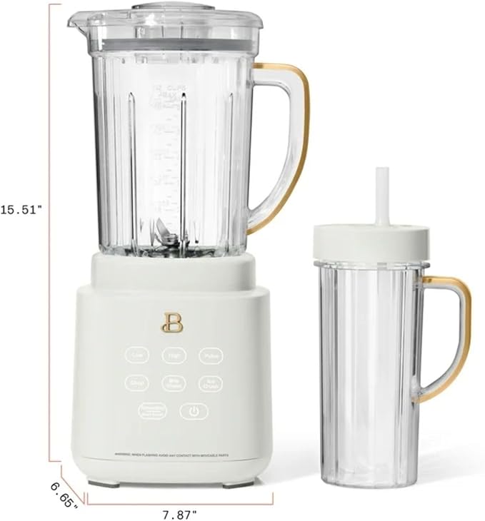 High Performance Countertop Blender System with Personal Blending Cups Ice Crushing Smoothie and Food Processing