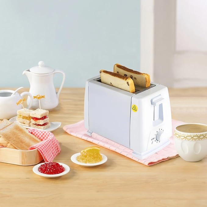 Home Use Wide Slot Toaster Stainless Steel 2-Slice Adjustable Temperature Auto Pop-Up Feature