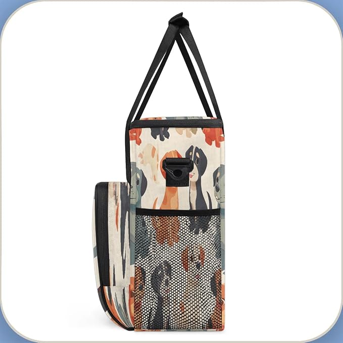 Cartoon Dogs Coffee Maker Carrying Bag for Keurig K-Mini or K-Mini Plus Storage Portable Coffee Maker Travel Bag