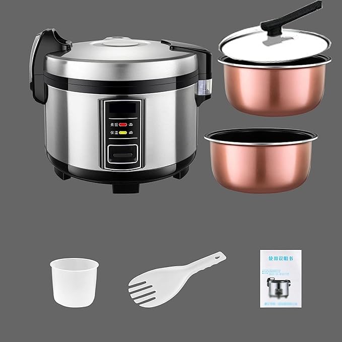 Electric Rice Cooker Double Liner Automatic Insulation for Hotels Restaurants Canteens Schools Serves 10-50 People(25L)
