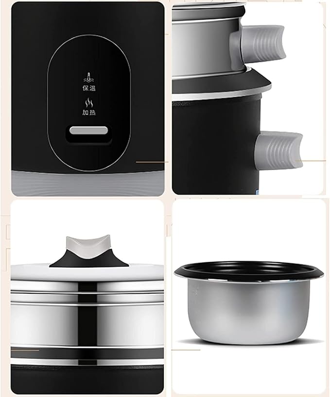 Portable rice cookerRice Cooker with Steamer Home Old Fashioned Rice Cooker Automatic Thermal InsulationNon-Stick Innerfor 1-8 People (5L)