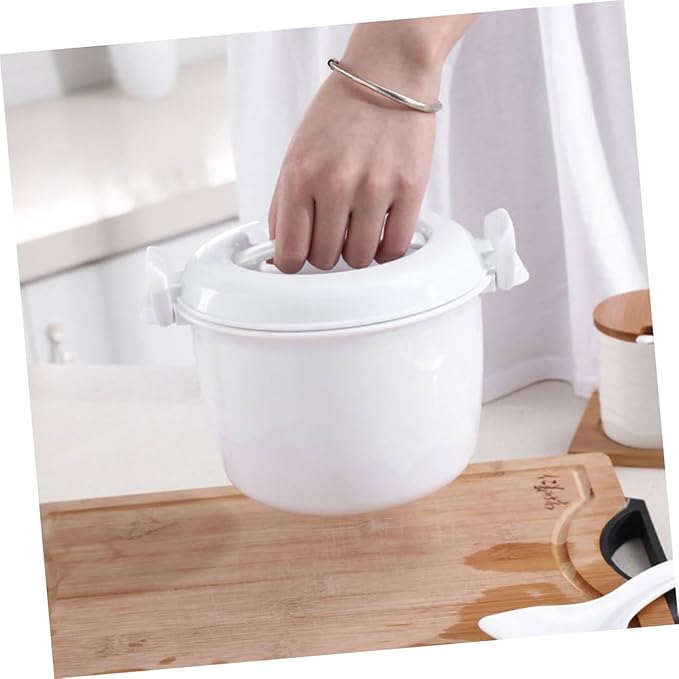 2pcs Microwave Rice Cooker Insulated Rice Container Steamer Easy to Use Large Capacity