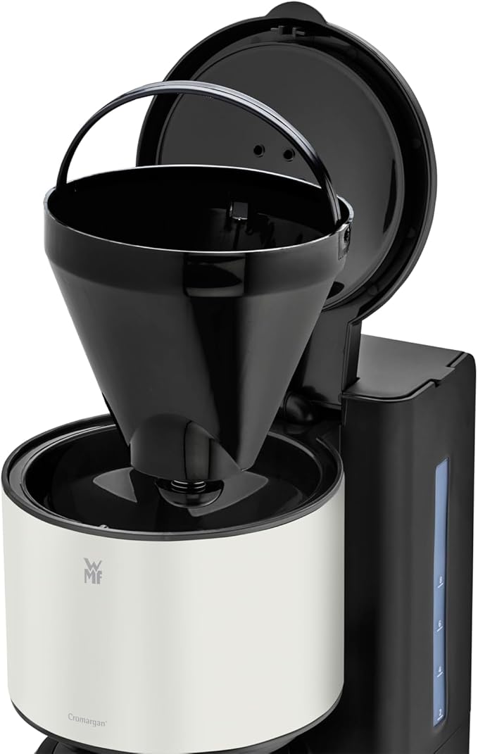 WMF Stelio Aroma Filter Coffee Maker with Glass Carafe Filter Coffee 10 Cups Stainless Steel Coffee Maker Drip Resistant Heating Plate Auto Shut Off 1000 W Matte Grey