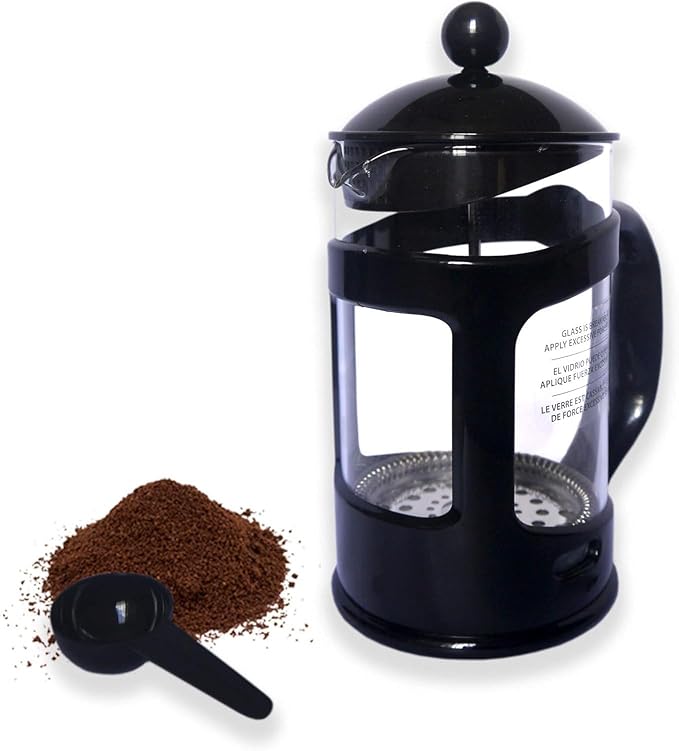 28 Ounce Glass French Press Coffee Maker with Stainless Steel Mesh Filter Manual Coffee Brewer