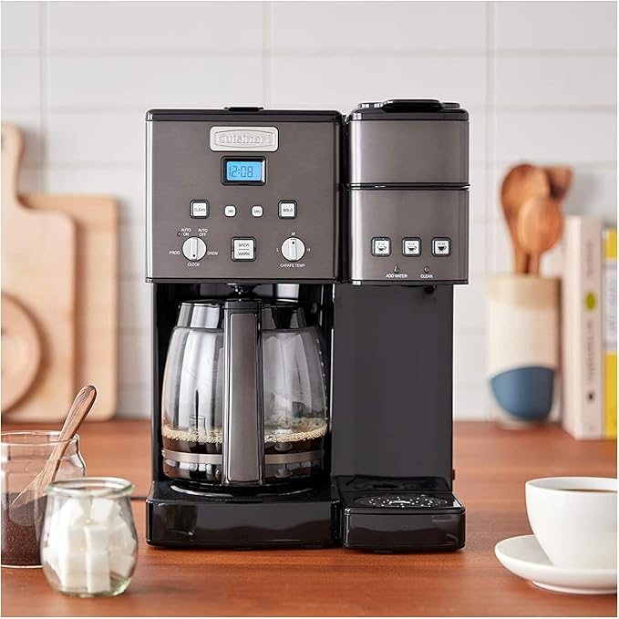 Cuisinart Coffee Maker12 Cup with 3 Single-Size Brewers 6 8 12 oz Black/Stainless Steel SS-15BKSP1