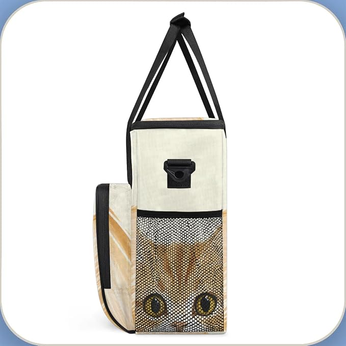 Coffee Maker Carrying Bag Interesting Cat Head Single Cup Coffee Maker Travel Bag Compatible with Keurig K-Mini or K-Mini Plus Portable Storage Bag with Shoulder StrapAZ-15