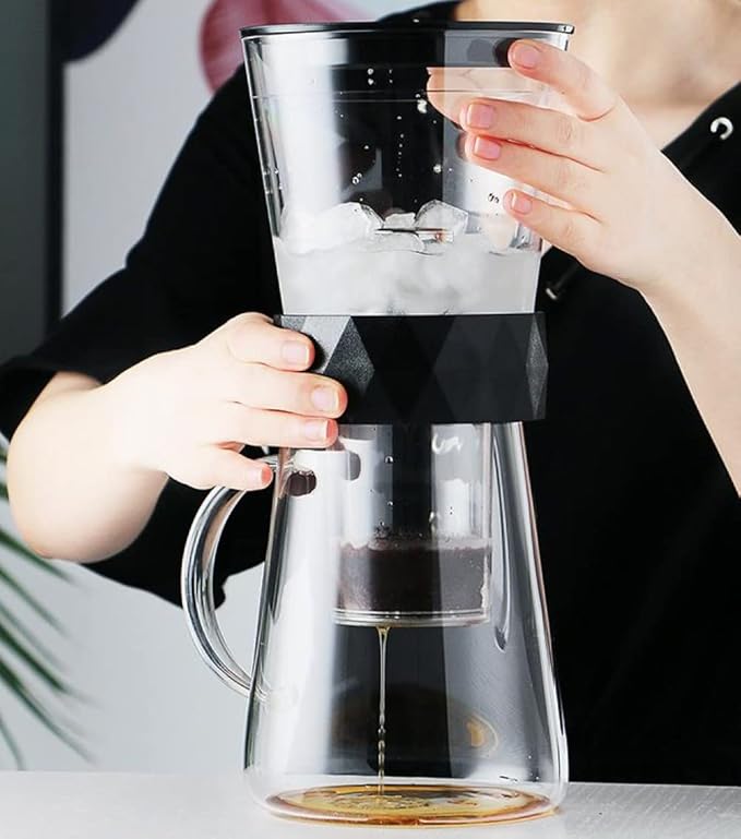 Reusable Cold Brew Coffee Maker Cold Brew Espresso Coffee Maker with Sealed Lid 21oz Suitable for Making Cold Coffee Cold Tea