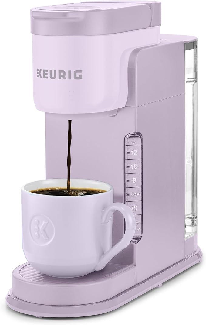 Keurig K-Express Single Serve K-Cup Pod Coffee Maker 3 Brew Sizes Strong Button Feature 42oz Removable Reservoir Lavender