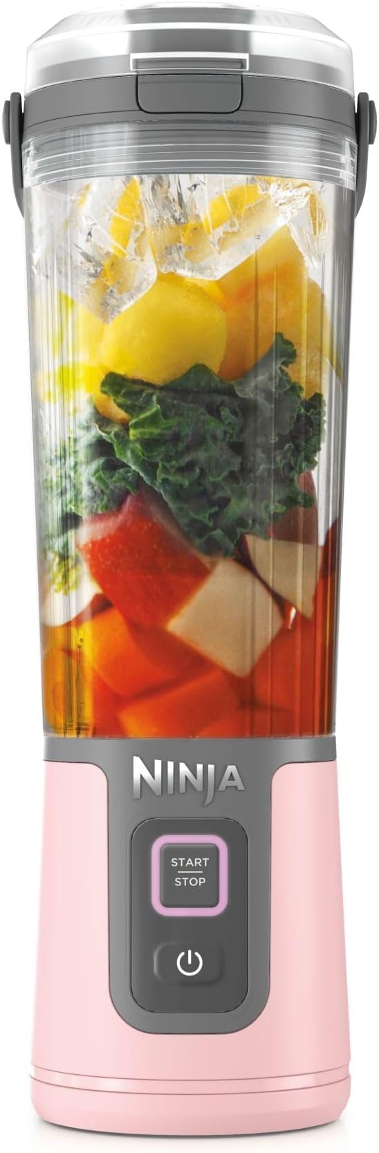 Ninja Blast Portable Blender with Detachable Cable USB Type-C 16 oz (473 ml) Pastel Pink BC100PK (Renewed)