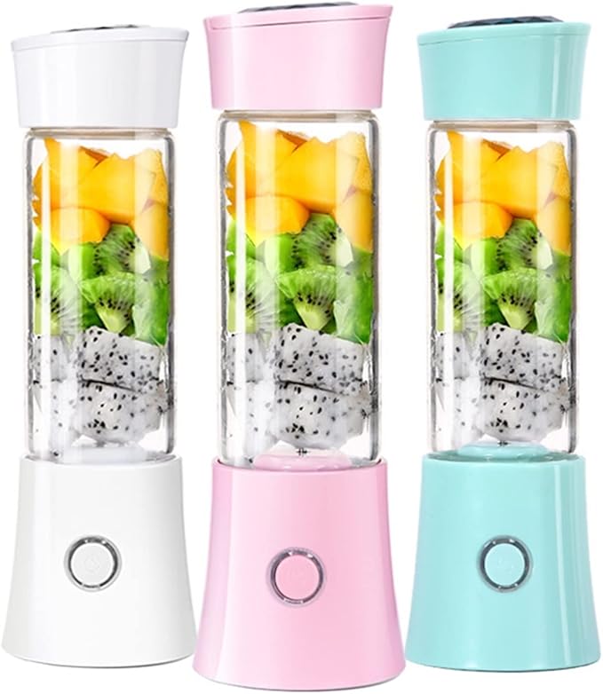 Juicer Household Mini Electric Juicer Blender Multifunctional Juicing Cup Small Fruit Mixing Cup 480ml Juice Maker Machine (Wit)