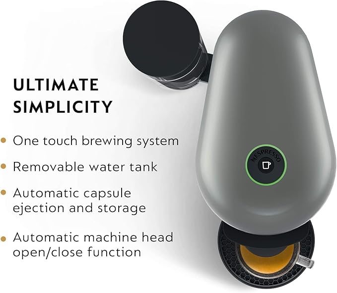 Nespresso Vertuo Plus Coffee and Espresso Maker by Breville Grey + Nespresso Capsules Vertuo Line