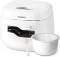 Joydeem Ceramic Rice Cooker FD20S-W 4 Cups Uncooked Rice Cookers with Pure Ceramic Inner Pot 24h Dealy Start 2L White