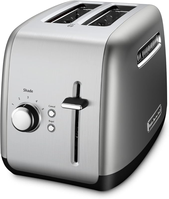 KitchenAid 2-Slice Toaster and Variable Speed Hand Blender Bundle with Extra Wide Bagel Toaster Slots and Removable Blending Arm