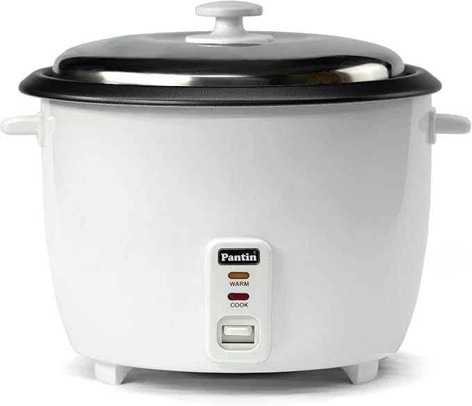 Pantin Commercial Electric Rice Cooker – 16 Cups Raw / 32 Cups Cooked Capacity w/Measuring Cup &amp Scoop – High-Efficiency Large Rice Cooker Commercial Rice Cooker for Restaurants Hotels and Cateri