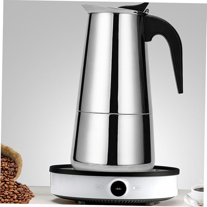 Style Coffee Pot Rapid Stovetop Brewer Stainless Steel Pressure Controlled Make Cappuccino Latte for Home Office