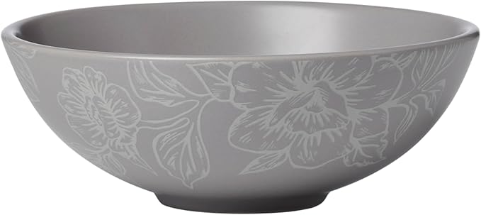 Oneida 897506 Roseto 12-Piece Dinnerware Set Pumice Grey