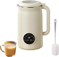 The 8-In-1 Multifunction Nut Milk &amp Juice Maker 8-In-1 Nut Milk Maker Machine Automatic Plant-Based Milks Blender with Delay Start Keep Warm Self-Cleaning (Beige)