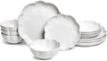 Sango Bethany 12 Pieces Scalloped White Plates &amp Bowls Set