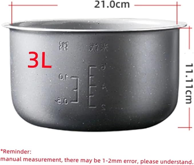 Electric Rice Cooker Inner Pot Compatible With Midea Rice Cooker Liner 3 Liters 4 Liters 5 Liters Medical Stone Ceramic Glaze Inner Pot Core(3L)