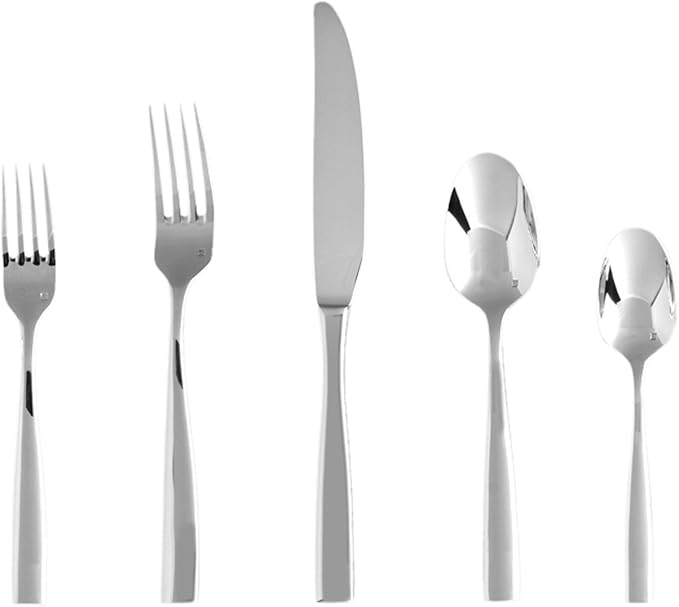 Fortessa Lucca 18/10 Stainless Steel Flatware 20 Piece Place Setting Service for 4