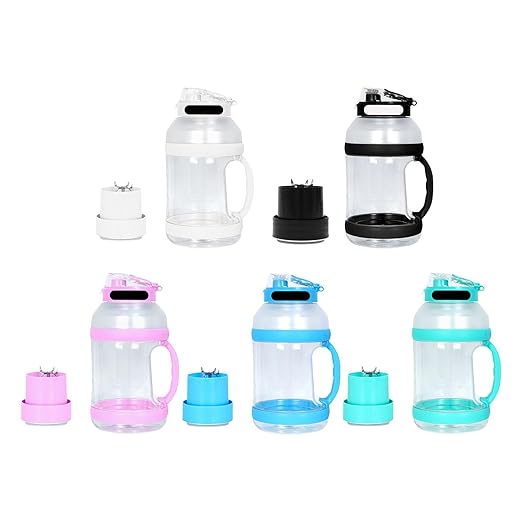 Powerful Portable Juicer Maker - 2000ml Capacity USB Rechargeable Blender Smoothies Juices - Ideal Home Office Outdoor Use(Mint Blue)