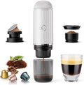 Portable Electric Espresso Coffee Maker for Ground Coffee &amp NS Capsule Espresso Machine Fast Self-Heating Technology‌ with USB-C Perfect for RV Hiking Camping Office &amp On-the-Go Lifestyles