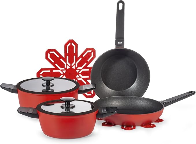 H&ampH Cottura Accord 7-Piece Antiaderente Set
