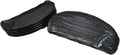 Ebros Gift Contemporary Ridged Matte Black Melamine Series Dinnerware Serveware Kitchenware Set Japanese Chinese Restaurant Supply (Pack Of 6 Half Moon Partitioned Sushi Plate Platter 11 L)