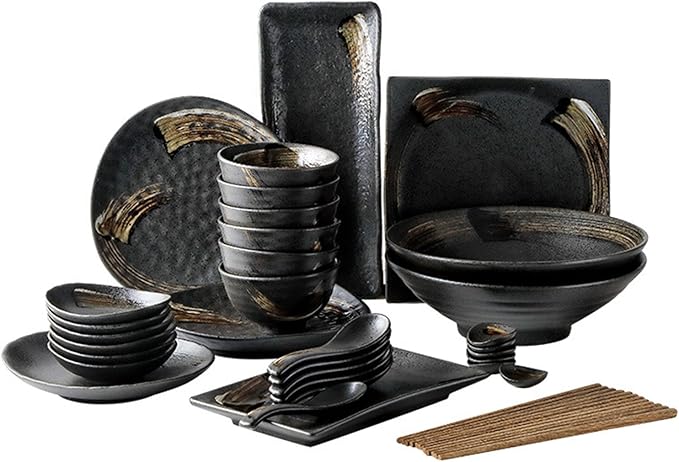Palace Style Porcelain Dinnerware Set 37-Piece Dishes Ceramics Dinner Sets Dinner Plates Dessert Plates and Bowls Dishwasher Safe Ceramic Dinnerware Sets