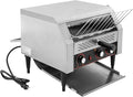 Commercial Conveyor Toaster 450 Slices/Hour Stainless Steel Heavy Duty Industrial Toasters 2400w Countertop Bread Toaster with Dual Temperature Control for Baked Food (TT-450-Dual)