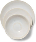 Sur La Table Cloud Stoneware Dinnerware Set – 12-Piece Handcrafted Ceramic Collection Made in Portugal with Reactive Glaze Organic Design Dishwasher &amp Microwave White