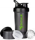 SPIKE Pro Protein Shaker Bottle for Whey Protein Mix Cycling Gym water bottle with Stainless Steel Ball 700ml (Pro Black)