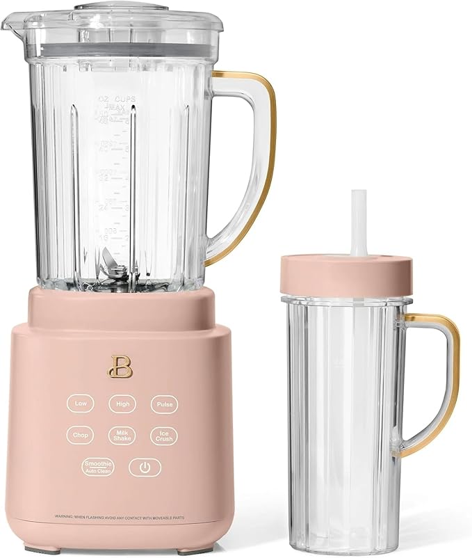 Beau'tifully PowerExact Blender System High-Performance Blender with Multiple Speed Settings Powerful Motor Durable Blades &amp Large Capacity Jar Ideal for Smoothies (Rose)