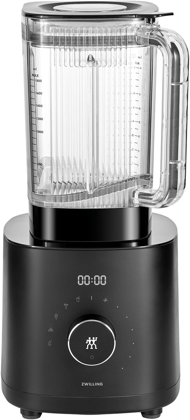 Professional 12-Speed High-Performance Countertop Blender 1400 Watt Motor 64 Oz BPA-Free Tritan Container Digital Controls Pulse Function Tamper Tool Included Friction Heat for Hot Soups Ice Cr