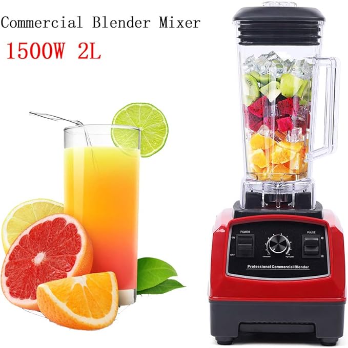 Juicer 2L Professional BlenderCommercial Countertop Blender Smoothie Maker 1500W Heavy Duty Commercial Blender Mixer Power JuicerKitchen Smoothie Blender (YL-010)