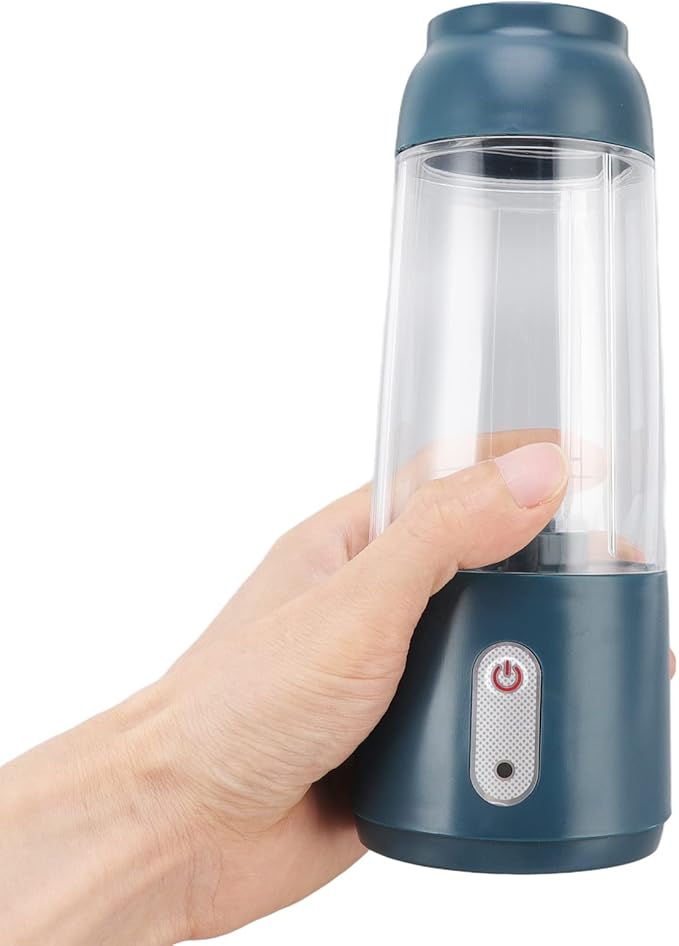 Electric Juicer Cup Portable Blender Multi Purpose One Click Function USB Charging Handheld Safety Juicer Cup Office (Dark Green)