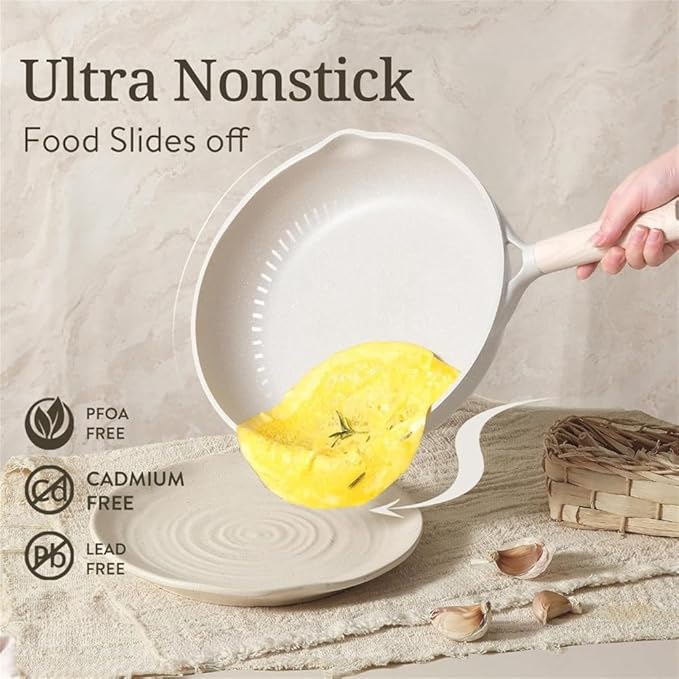 16Pcs Pots and Pans Set Non Stick Kitchen Cookware Sets Large Capacity Granite Pots Set Kitchen Induction PotsA16 Pc