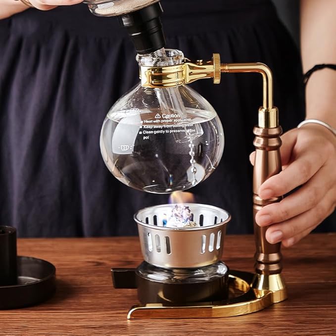 Syphon Coffee Maker 3 Cup Siphon Coffee Brewer Vacuum Coffee Maker Preserve The Original Flavor Of Coffee for Home Office Clubhouse