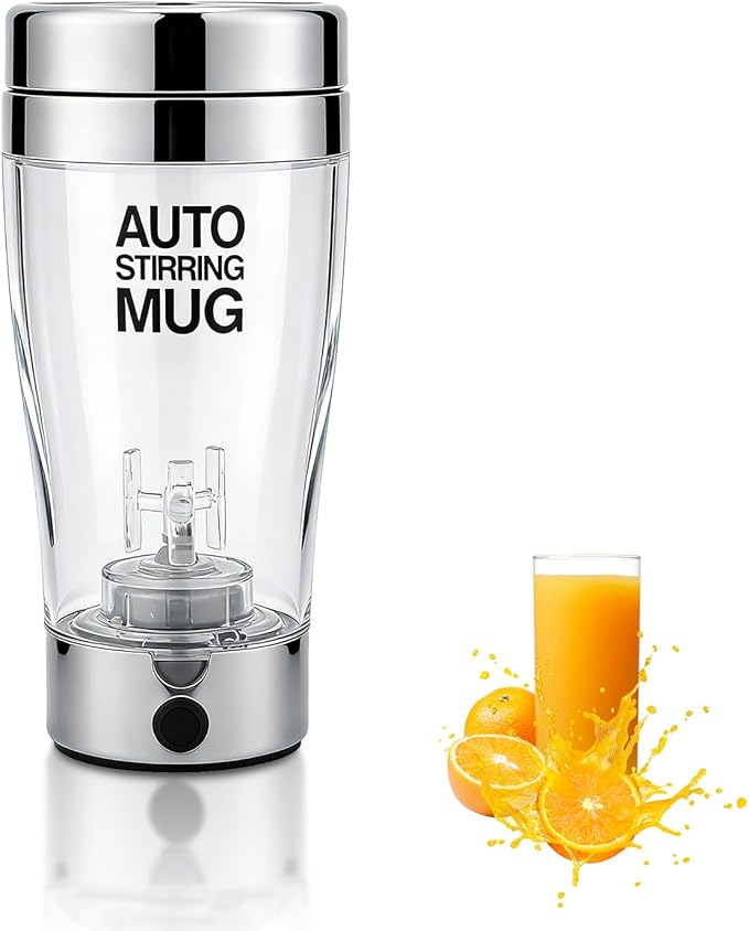 400ml Electric Stirring Mug Auto Stirring Mug Electric with Stainless Steel Automatic Self Mixing Cup for Men Women Kids