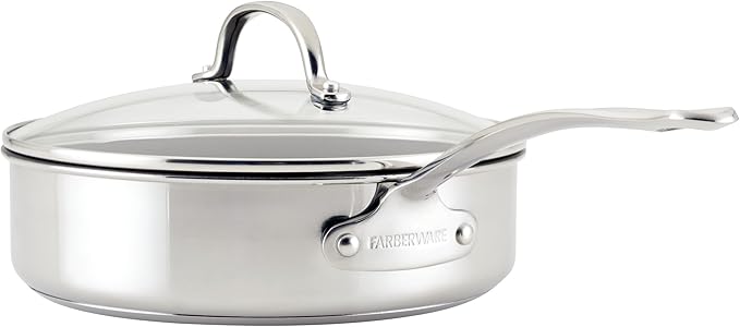 Farberware Millennium Stainless Steel Nonstick Cookware Set 10-Piece Pot and Pan Set Stainless Steel